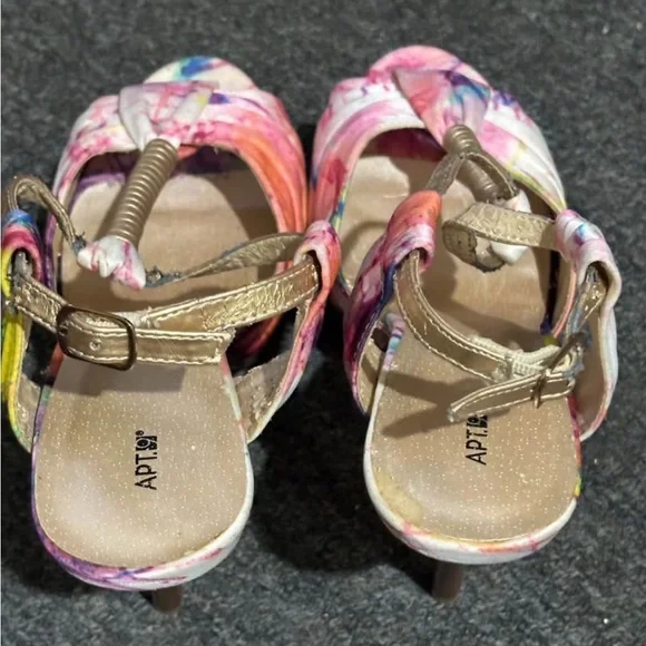 Apt. 9 Pink and Orange Stiletto Heels with Platform - Picture 2 of 6